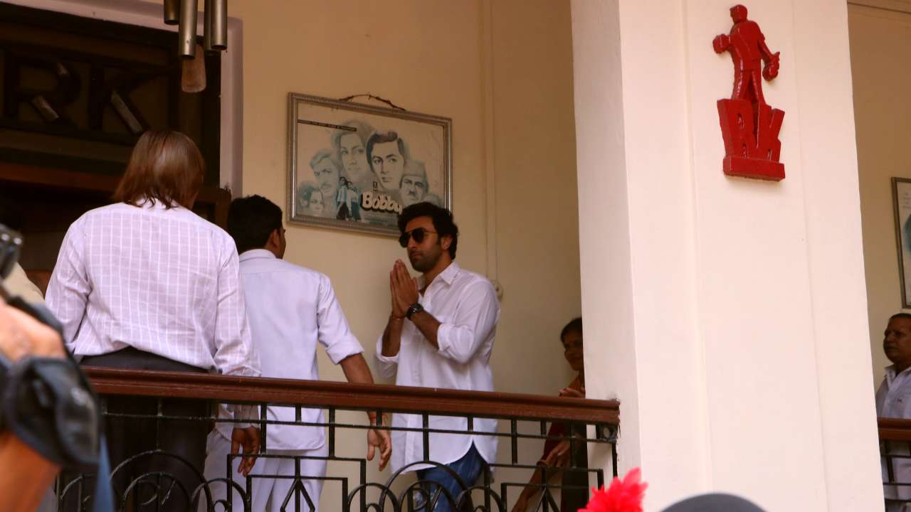 Ranbir at RK Studios for Ganpati celebrations