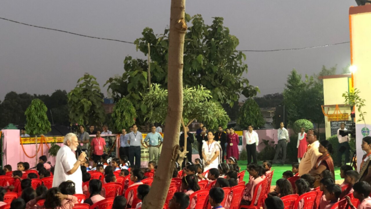 Children sing 'happy birthday Modi ji'