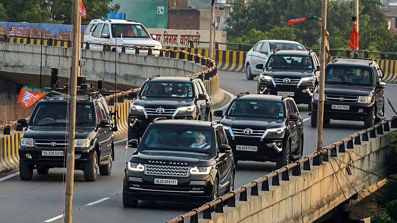Prime Minister Narendra Modi's carcade