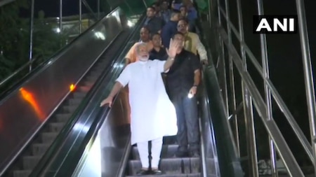 PM Modi visits Manduadih railway station in Varanasi