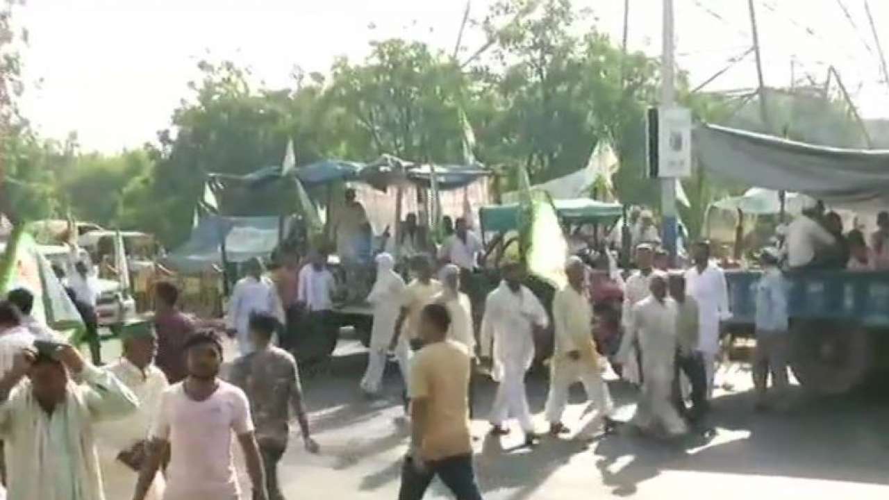 Protests are being by Bharatiya Kisan Union