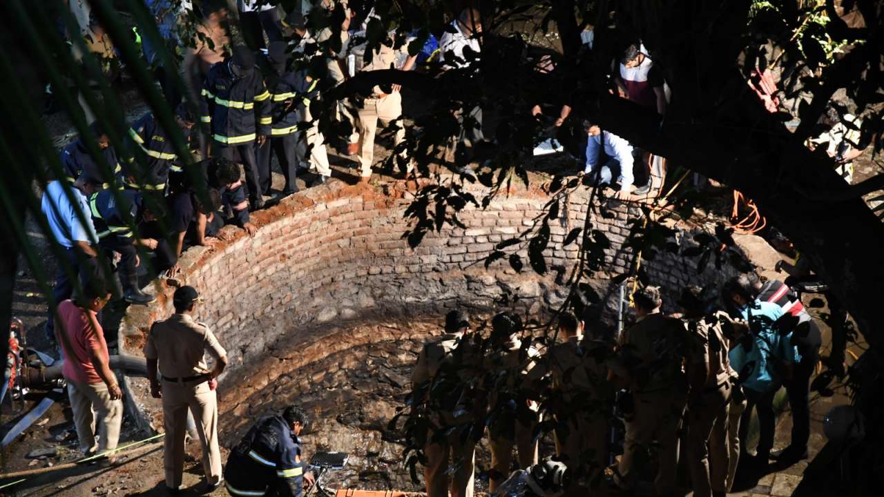Well slab collapse Well slab collapse
