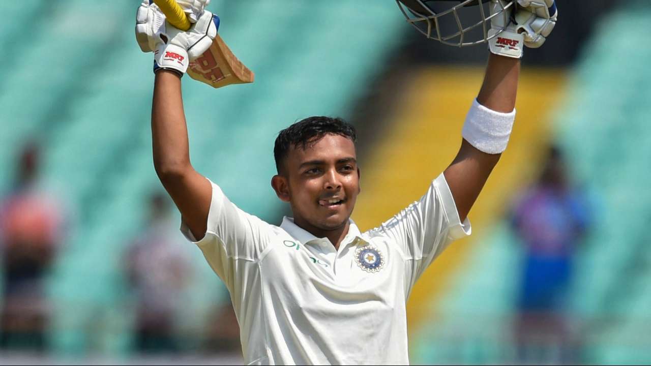 Prithvi Shaw became the youngest Indian player to score hundred on Test debut (photo - getty)