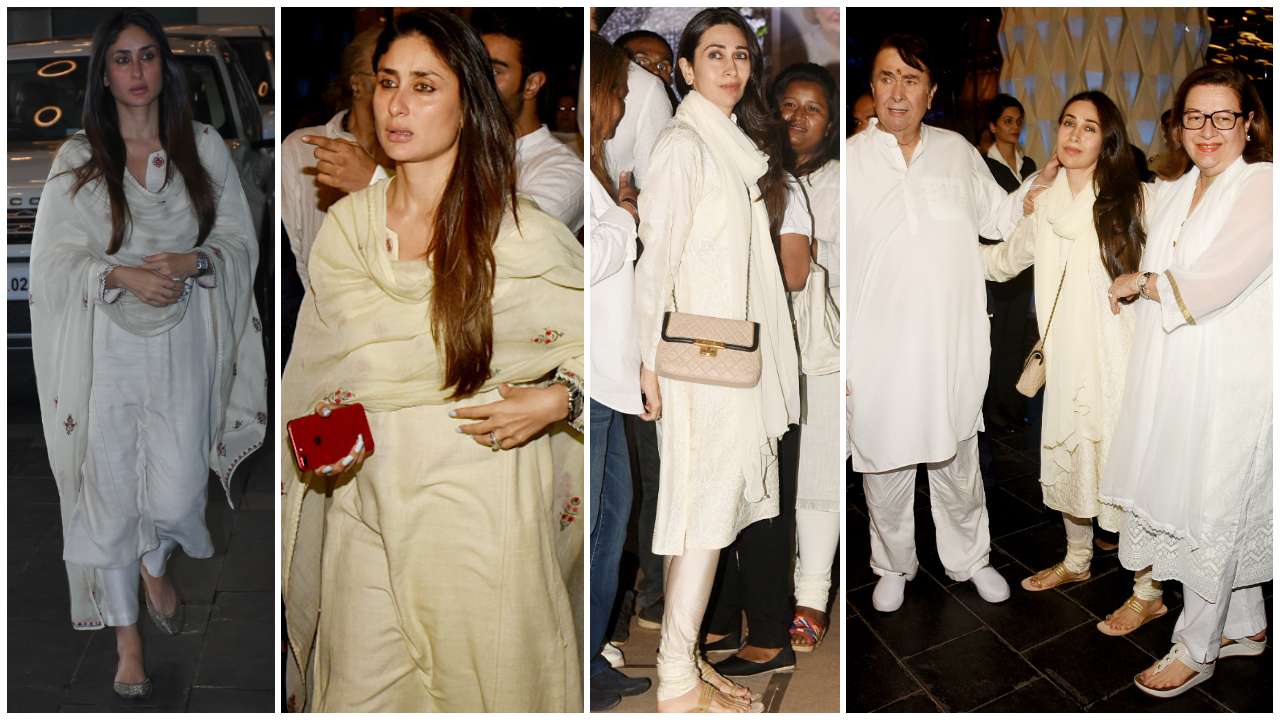 Kareena Kapoor Khan and Karisma Kapoor at the prayer meet