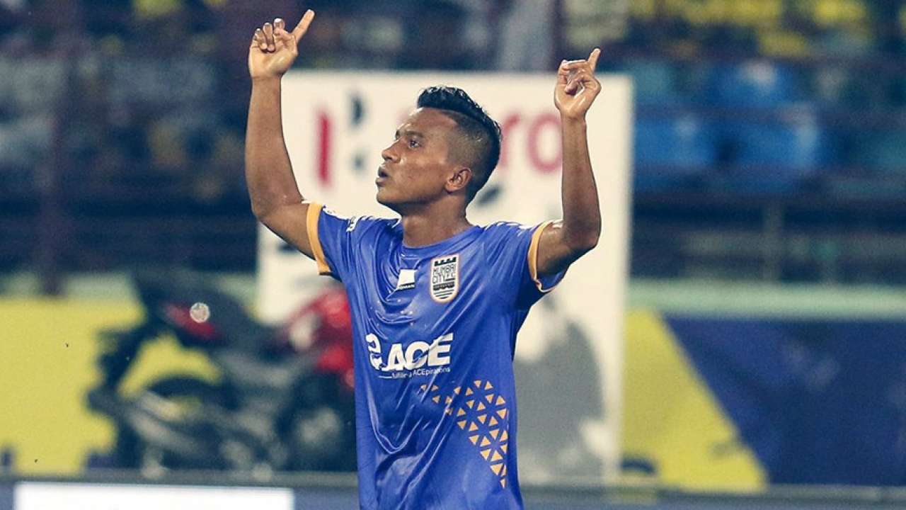 Pranjal Bhumij celebrates his goal on Friday Pranjal Bhumij celebrates his goal on Friday