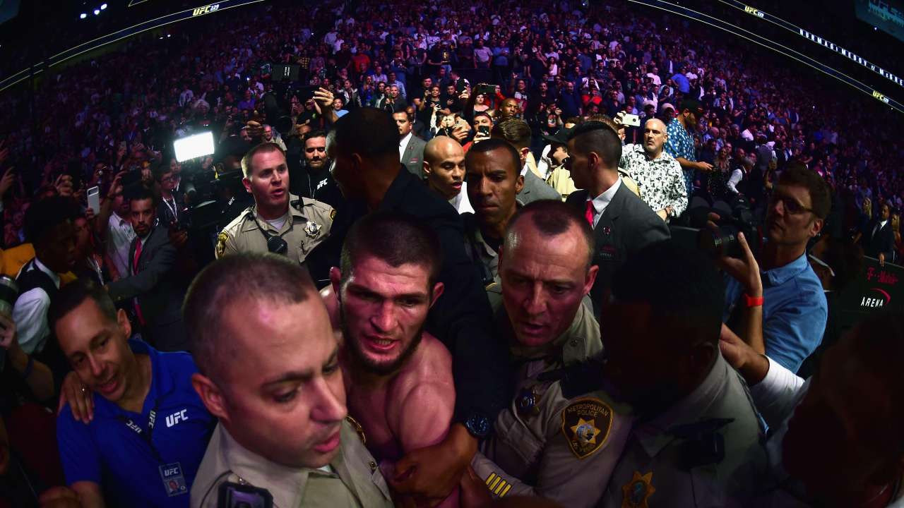 Khabib starts brawl