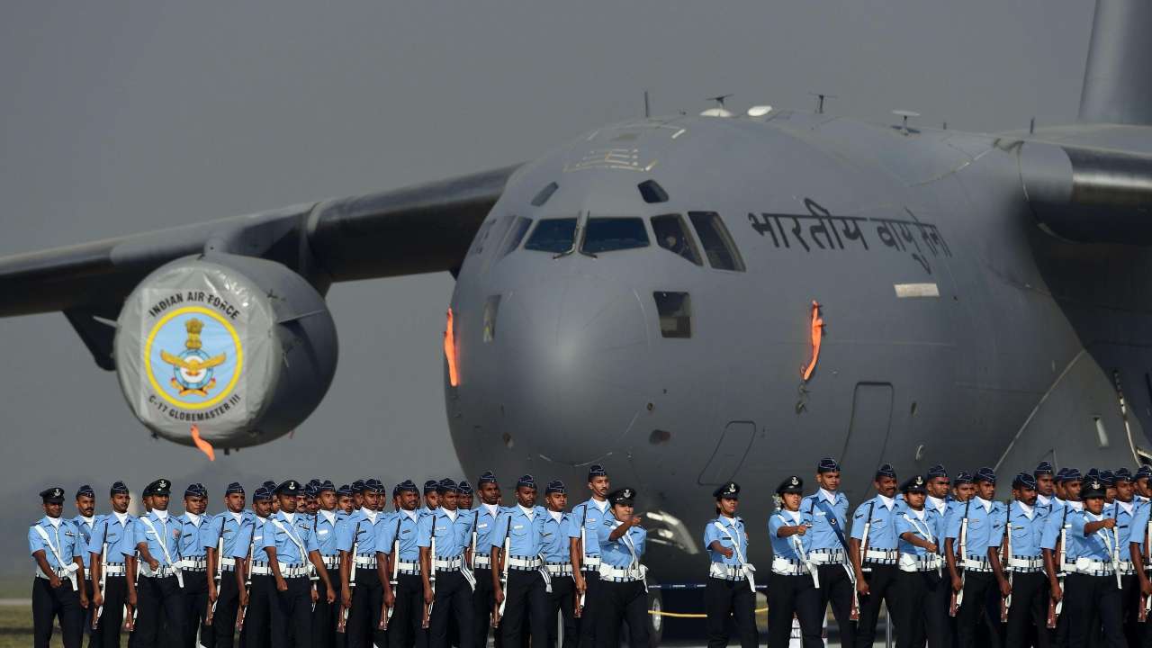 Air Force Day parade at the Air Force Station Hindon in Ghaziabad