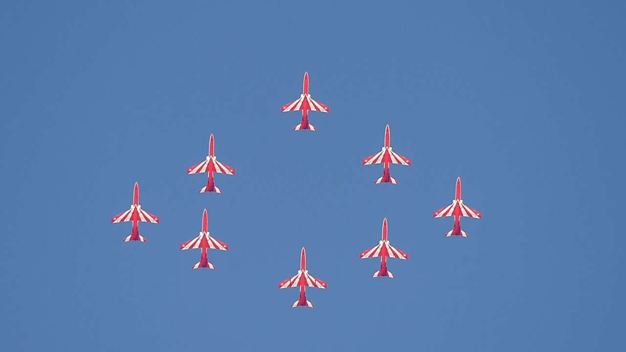 'Surya Kiran' aerobatics demonstration