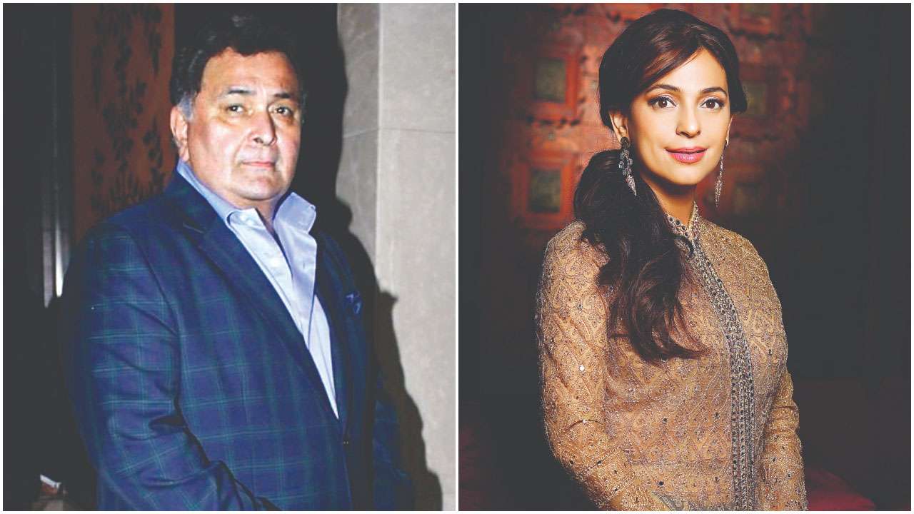 Rishi Kapoor and (right) Juhi Chawla