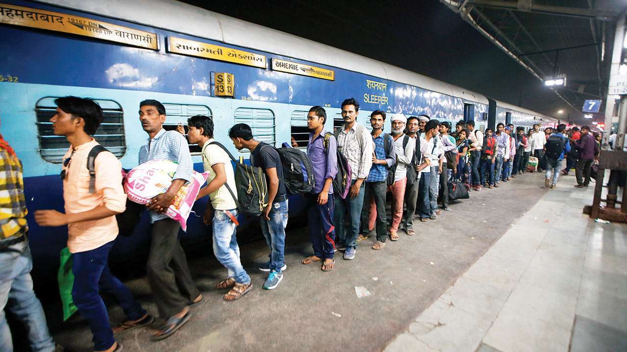 Migrants at Railway Station