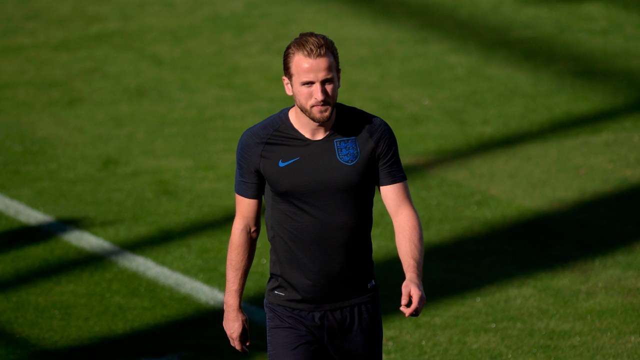 Harry Kane trains ahead of England vs Spain