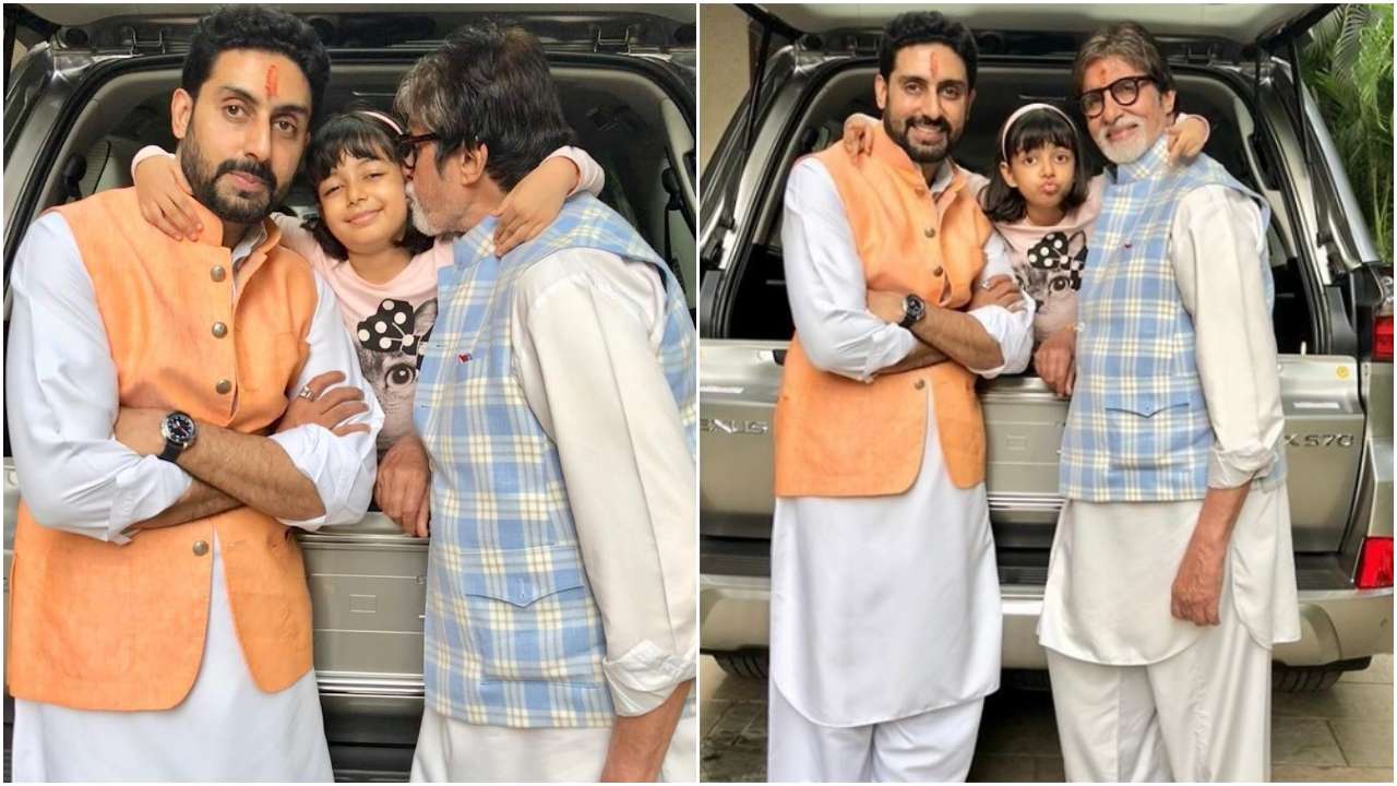 Aaradhya's time with papa Abhishek and dadaji Amitabh Bachchan