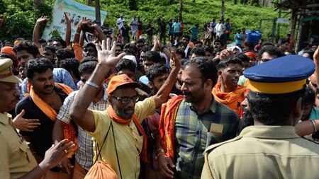 Police and devotees clash