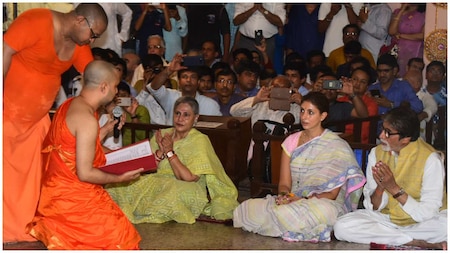 Praying with folded hands