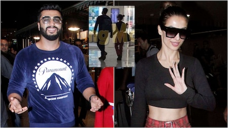 Arjun and Malaika spotted at the Mumbai airport
