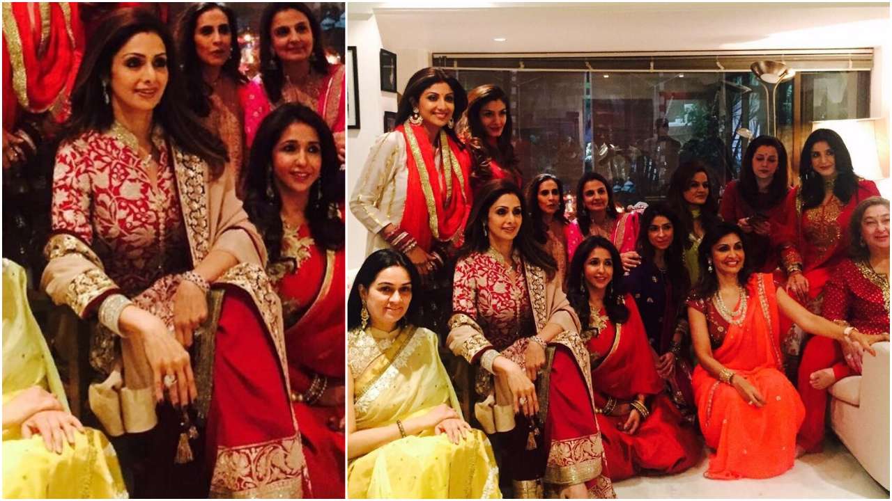 Looking back at Sridevi's Karwa Chauth celebrations with Sunita Kapoor and others