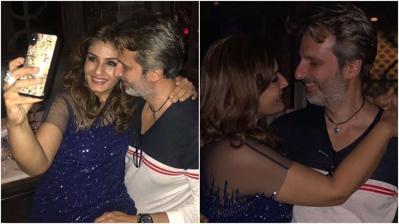 Raveena Tandon celebrated Karwa Chauth with husband Anil Thadani