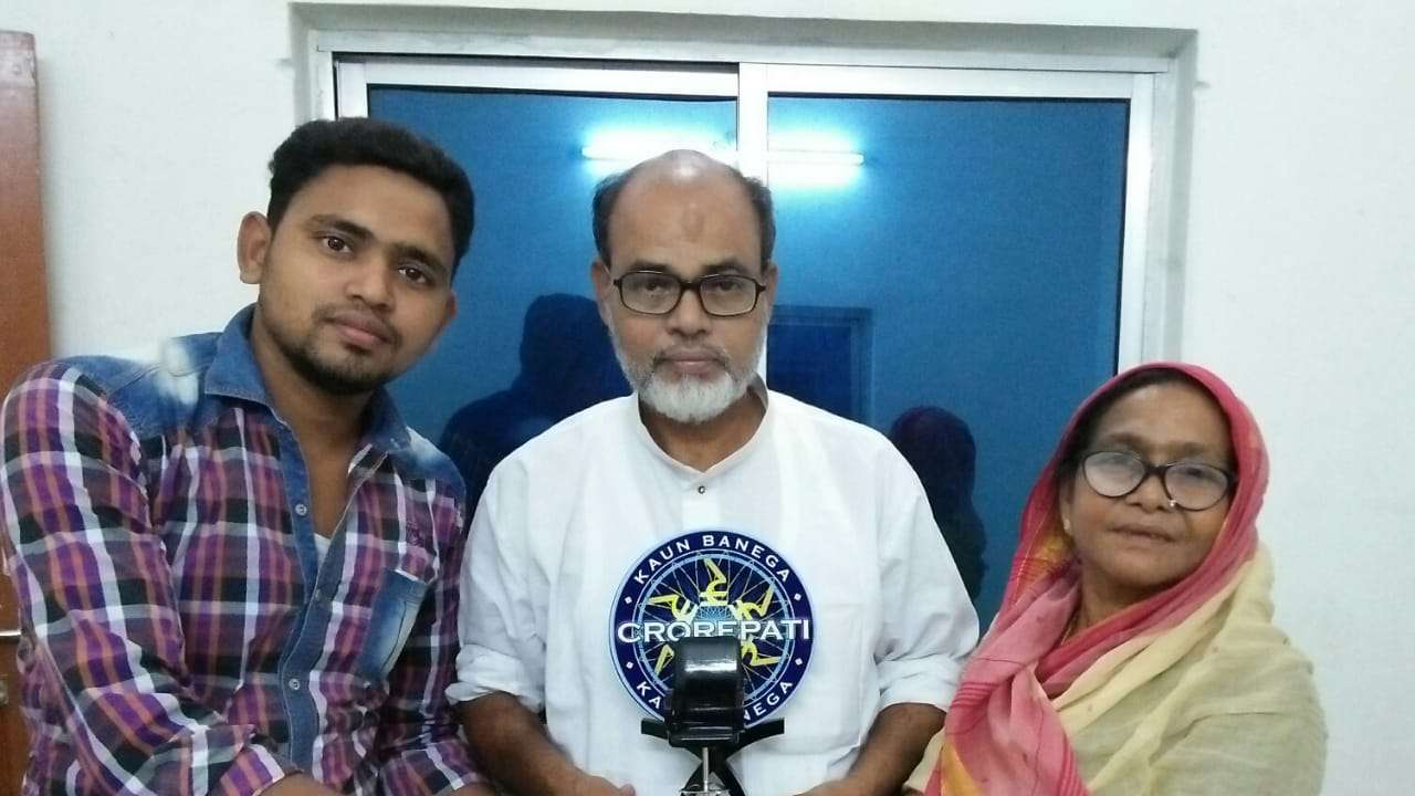 Jalaluddin with his family