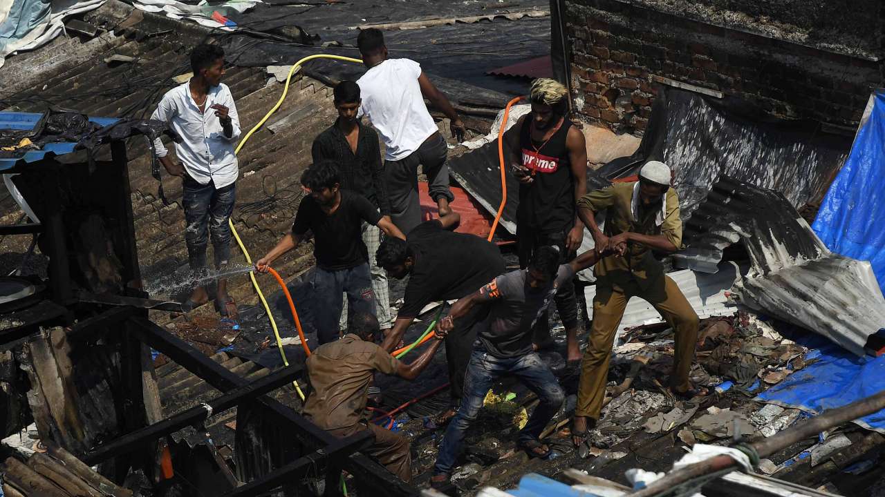 Fire in Nargis Dutt Nagar slum