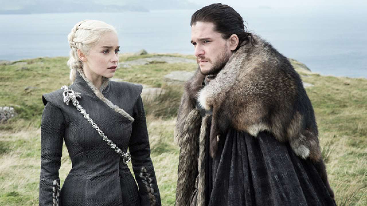Emilia Clarke and Kit Harington
