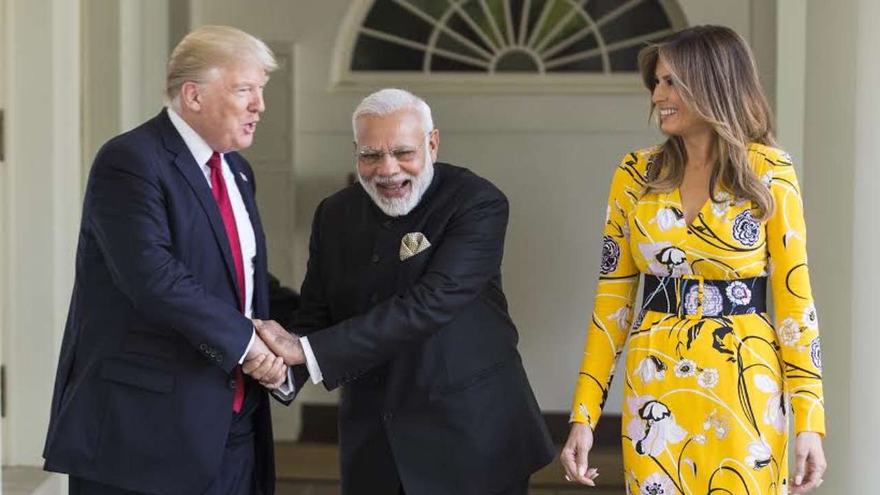 PM Modi with The Trumps