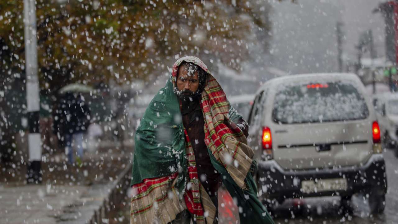 A homeless man during Snowfall