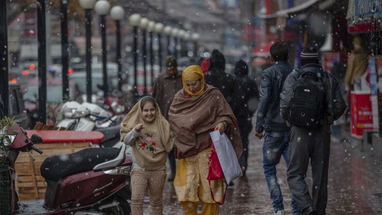 Locals enjoying season's first snowfall