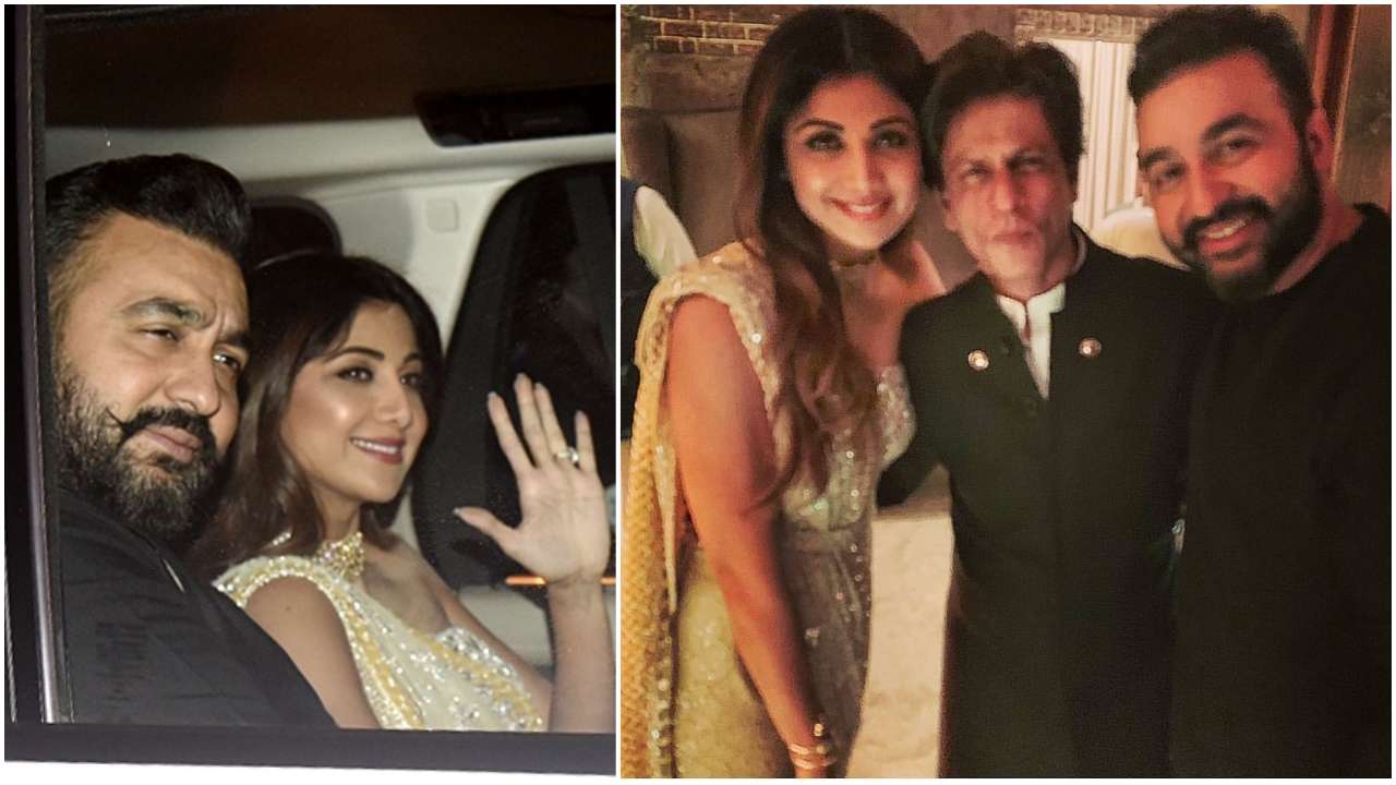 Shilpa Shetty and Raj Kundra with SRK