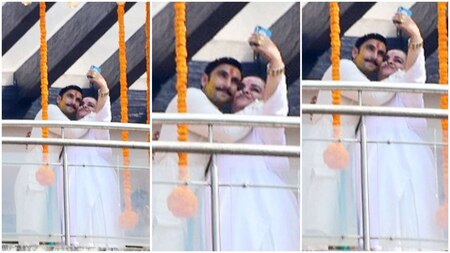 Ranveer poses for selfies post his Haldi ceremony