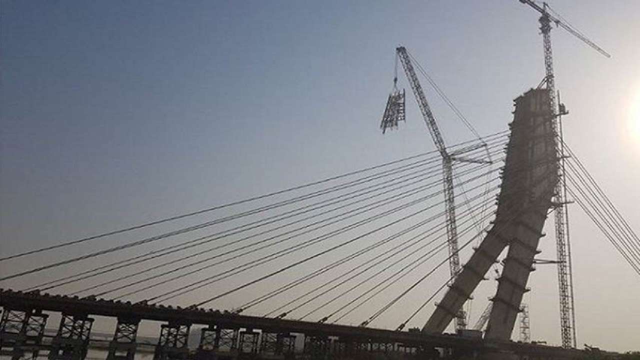 India's first asymmetrical cable-stayed bridge