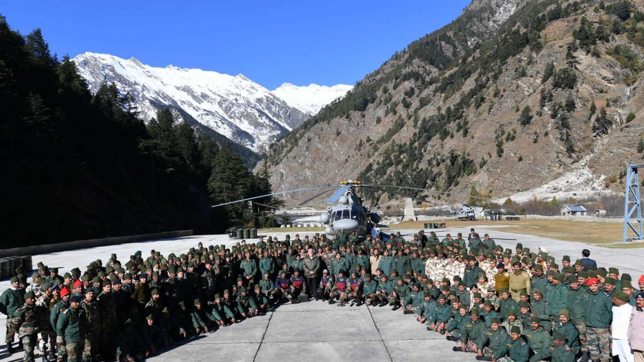 PM Modi with Jawans