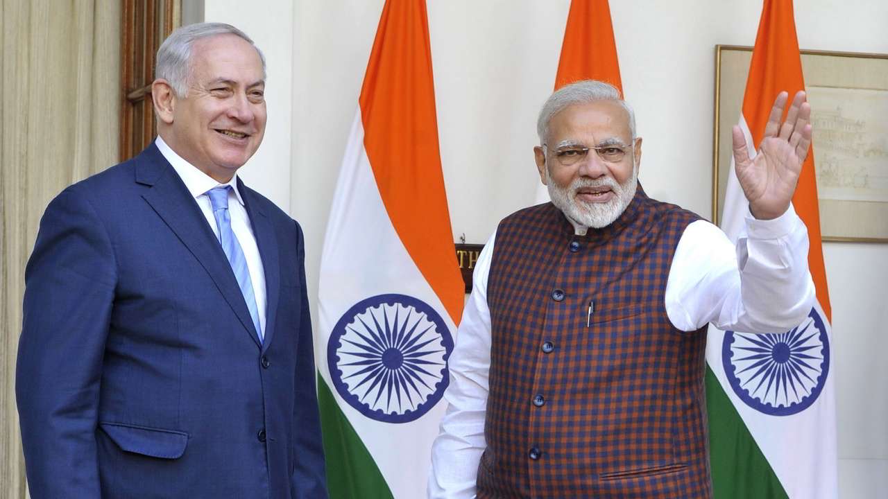 PM Modi with Israeli PM Netanyahu