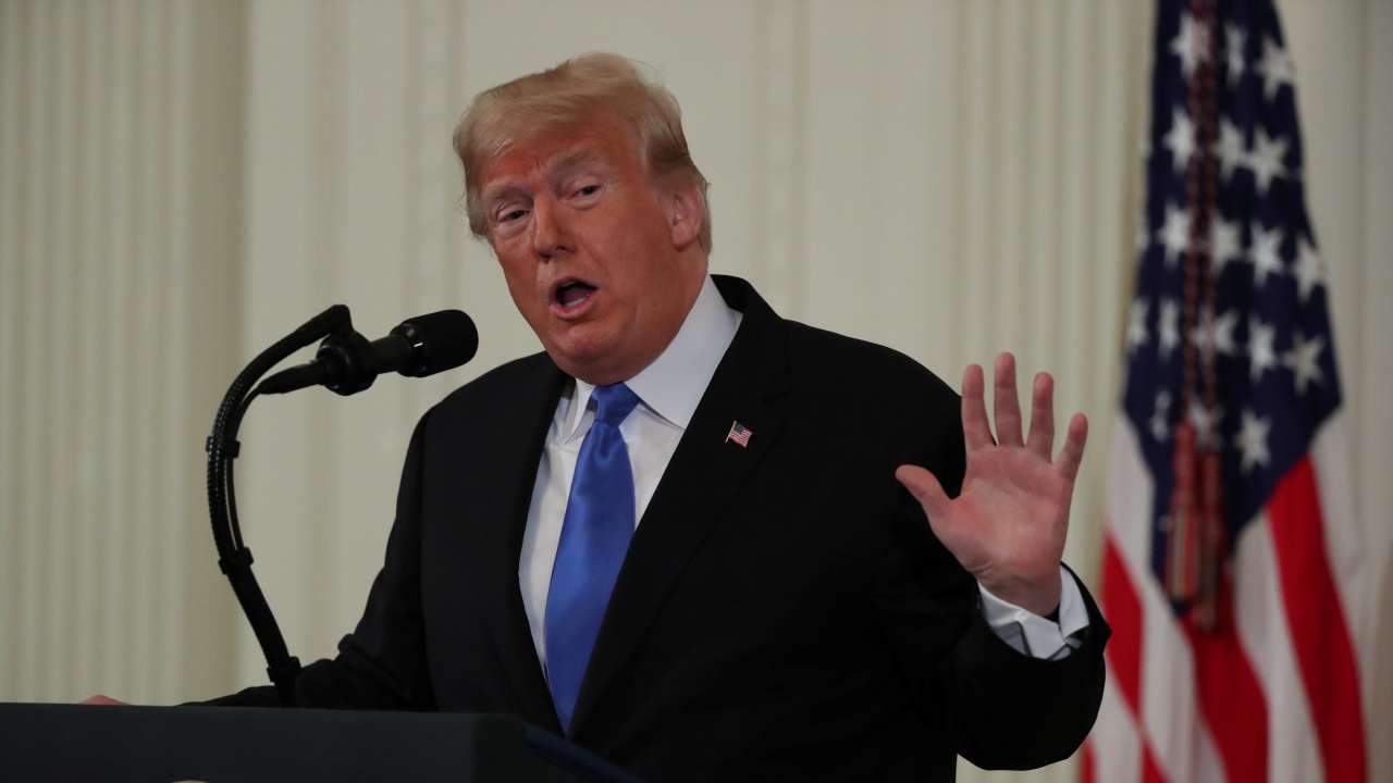 US President Donald Trump holds a news conference at the White House in Washington, November 7, 2018 (Reuters)