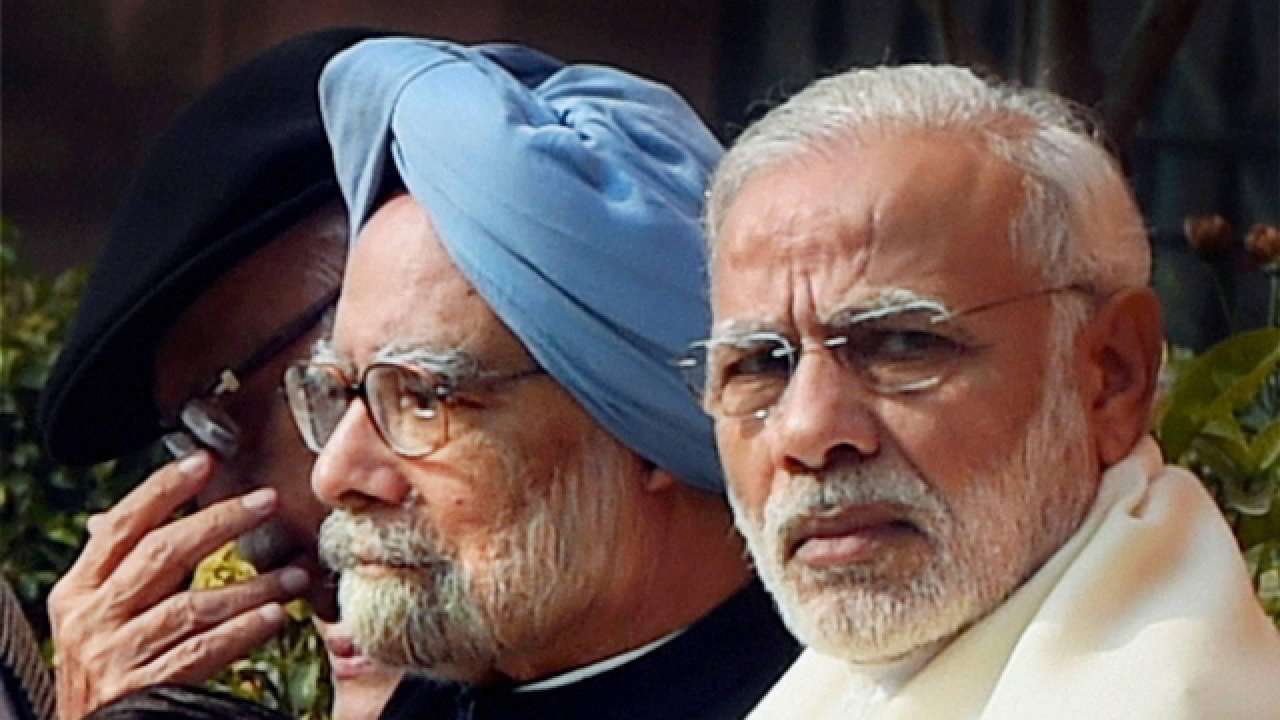 Manmohan Singh and Narendra Modi