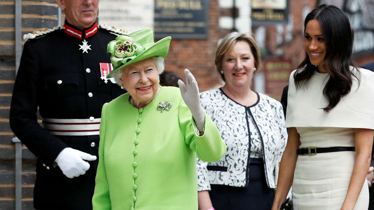 Queen Elizbaeth with Meghan Markle