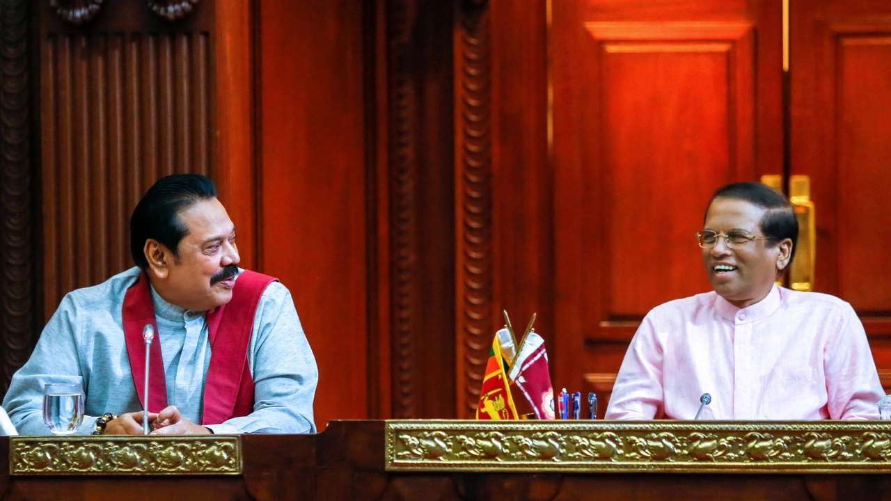 Wickersinghe with Sirisena