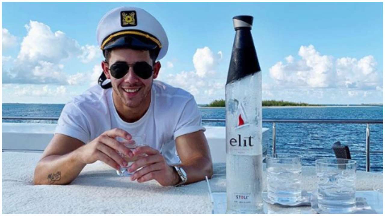 Nick Jonas at his bachelors party 