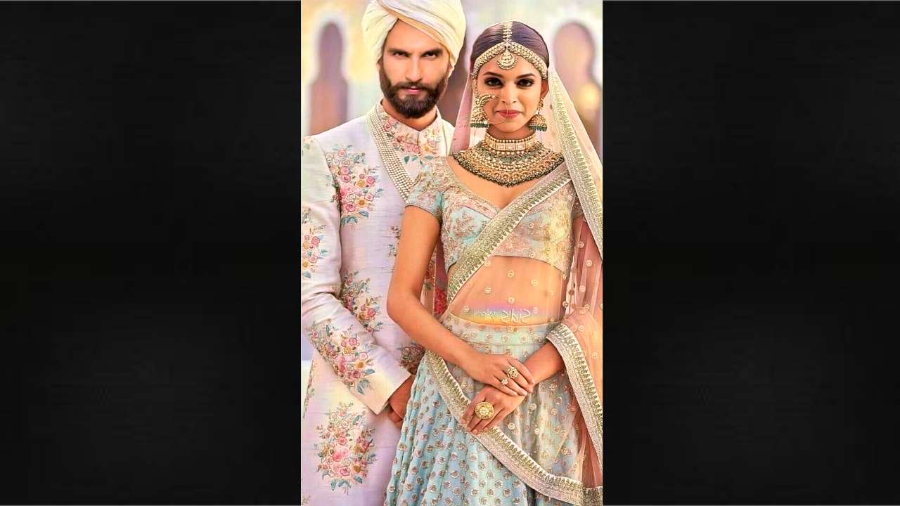 Deepika and Ranveer decked up in bespoke Sabyasachi outfits