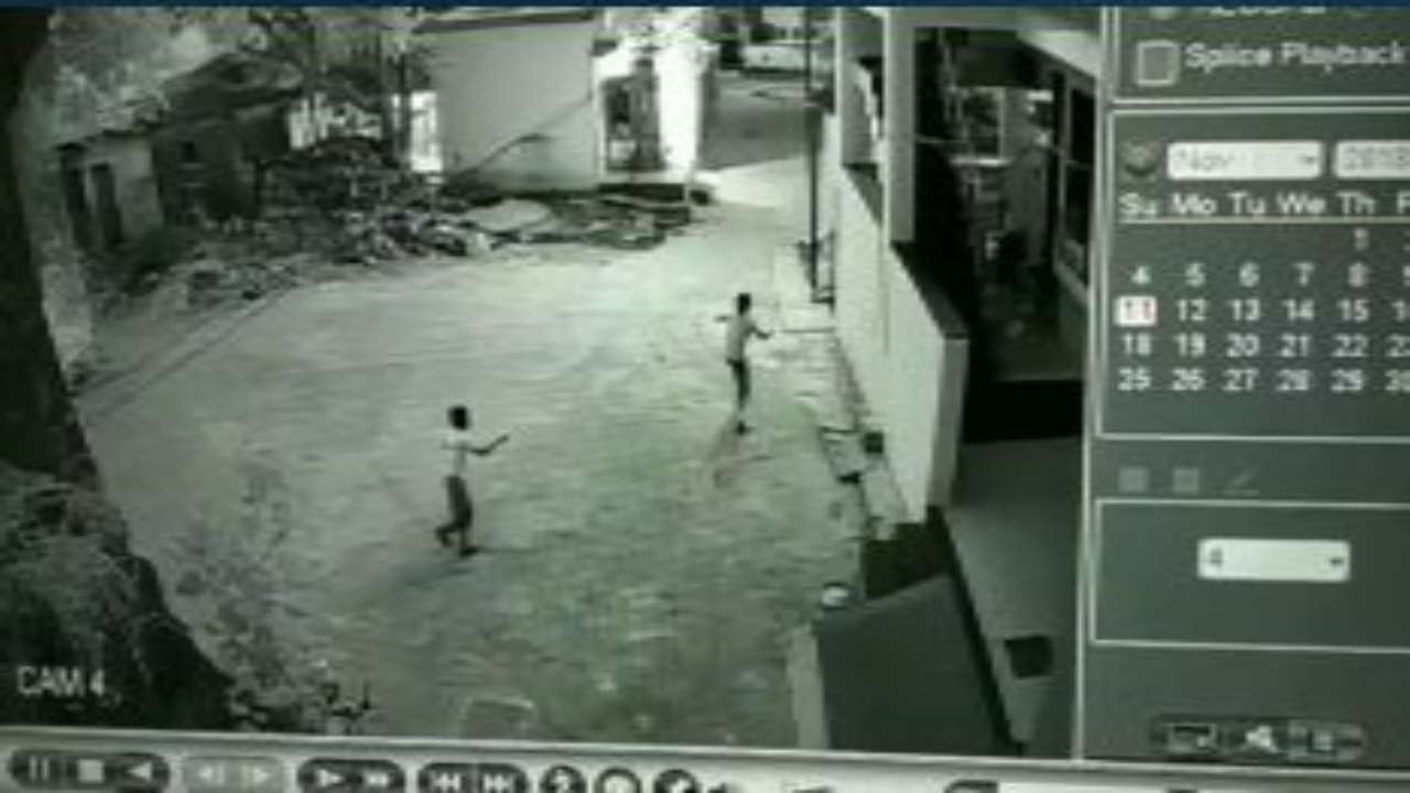 CCTV footage of the incident