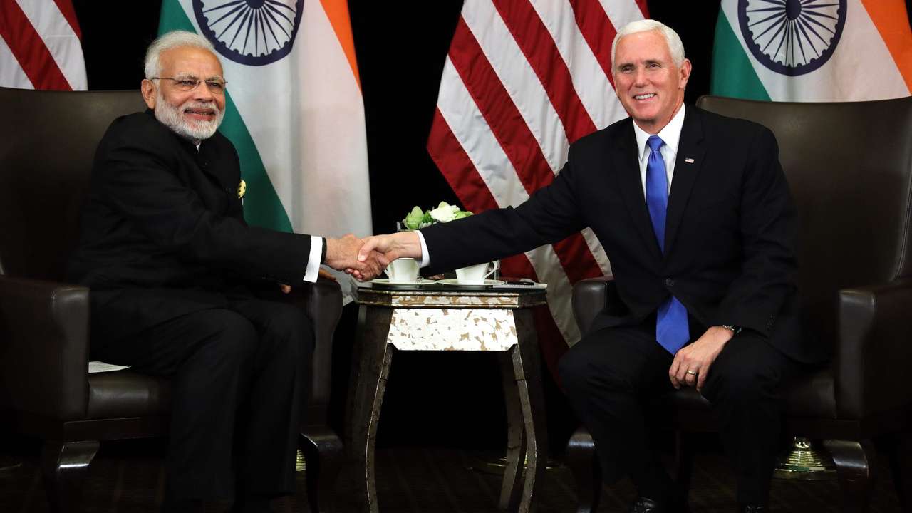 PM Modi and US VP Mike Pence