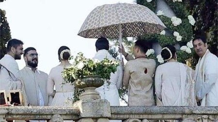 A close up of the Villa where DeepVeer's wedding took place