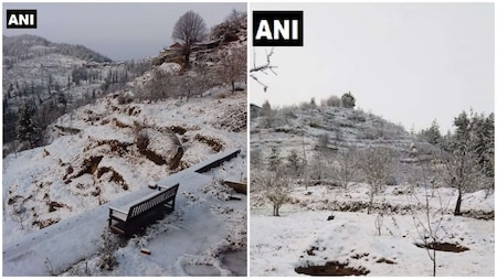 Fresh snowfall in Kharapathar and Mandhol in Shimla