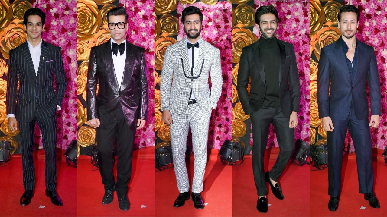 Ishaan Khatter, Karan Johar, Vicky Kaushal, Kartik Aaryan and Tiger Shroff