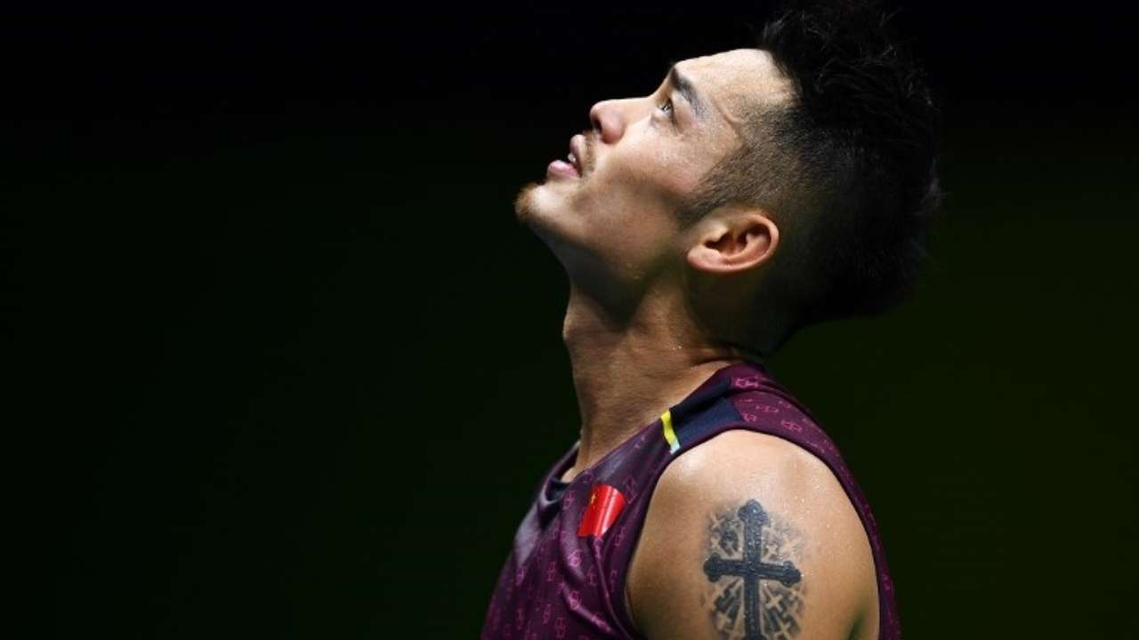 A tattoo on the arm of Chinas Lin Dan is seen as he plays a point News  Photo  Getty Images