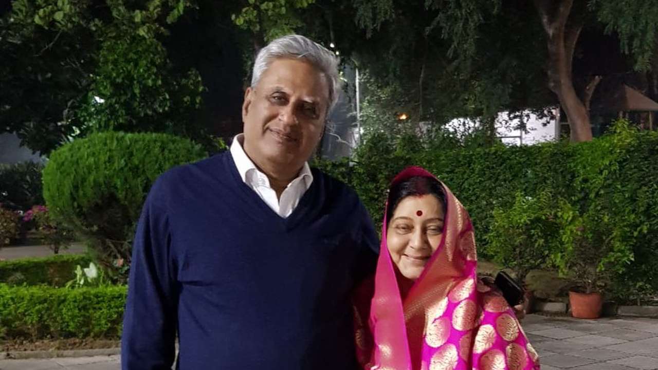 Swaraj Kaushal and Sushma Swaraj