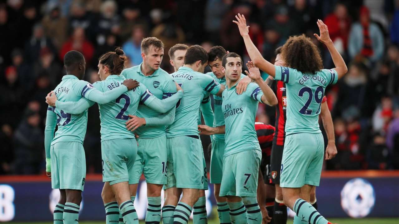 Premier League Aubameyang Goal Gives Arsenal 2 1 Win At Bournemouth