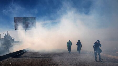 Tear gas cloud