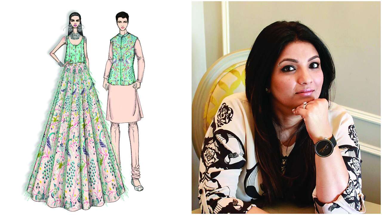   Payal Singhal "title =" Singhal Payal "data-title =" The lehenga of Priyanka's mehendi is in the signature Payal Singhal embroidery of our Mu'asir collection featuring floral and abstract folk motifs with ornate top. Nick's outfit features a similar embroidery in a bandi paired with a kurta and a churidaar. Both looks complement each other. The overall atmosphere is lightness and movement. "Data-url =" https://www.dnaindia.com/bollywood/photo-gallery-in-pics-ace-designers-sketch-priyanka-chopra-nick-jonas-s- wedding-looks-2689575 / payal- singhal-2689588 "clbad =" img-responsive "/>


<p> 2/12 </p>
<h3/>
<p>  Priyanka's mehendi lehenga is in the signature Payal Singhal embroidery of our Mu'asir collection, which includes floral and abstract folk motifs with ornate tops. Nick's outfit features a similar embroidery in a bandi paired with a kurta and a churidaar. The two looks complement each other, the overall atmosphere being lightness and movement. </p>
</p></div>
<p clbad=
