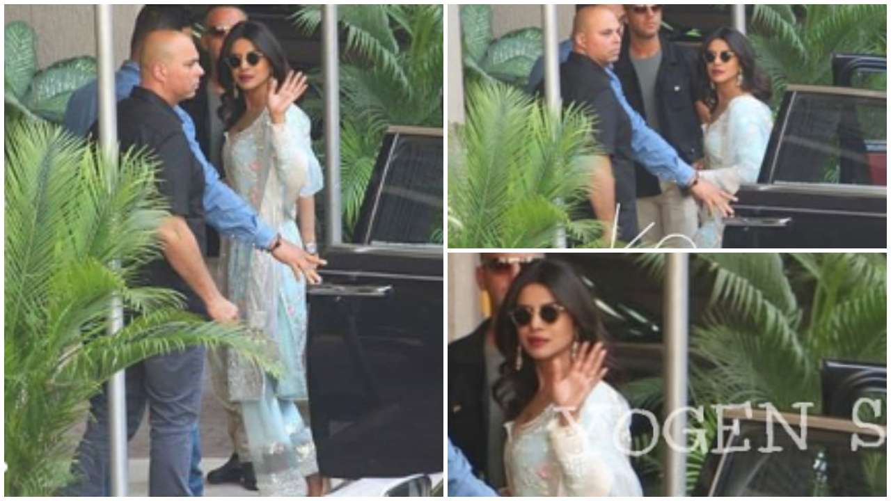 Priyanka Chopra arrives at mother Madhu's residence