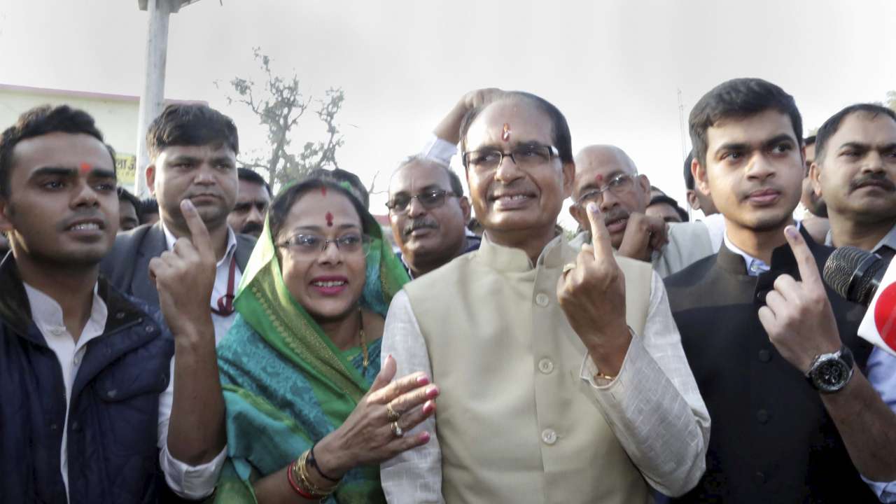 Shivraj Singh Chouhan, cast his vote